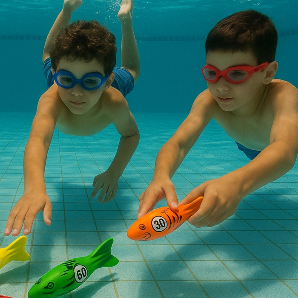 Lot De 2 Poissons Diables Aquatiques – Jouets De Plongée Pour Piscine, Fun Et Glisse Garantis Pour Enfants Dès 6 Ans