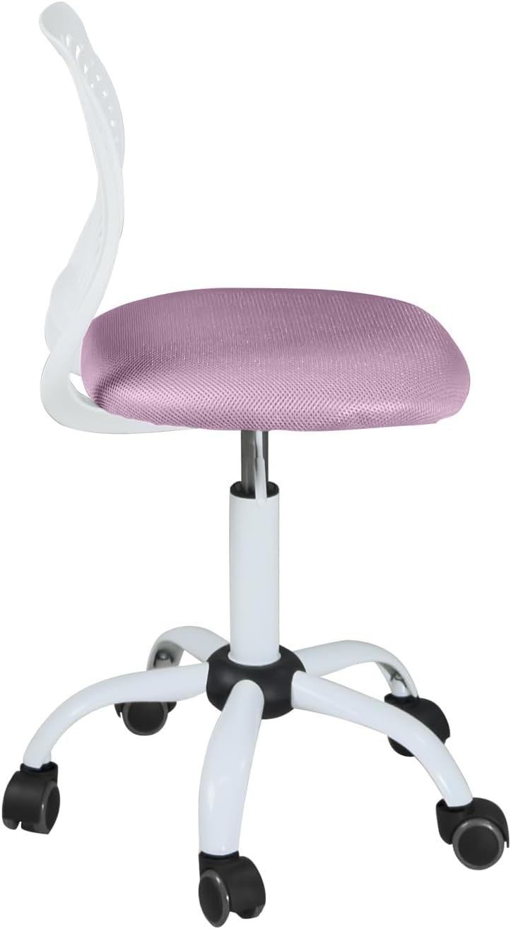 Chaise De Bureau Enfant Réglable – Ergonomique Avec Roues Et Accoudoirs – Pour 6 Ans Et Plus – Hauteur Ajustable 36-46 Cm – Rose, Vert, Gris
