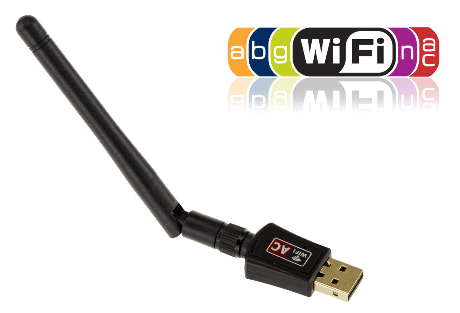 Cle USB 2.0 WIFI IEEE802.11 a/b/g/n/ac - 600AC - Une antenne