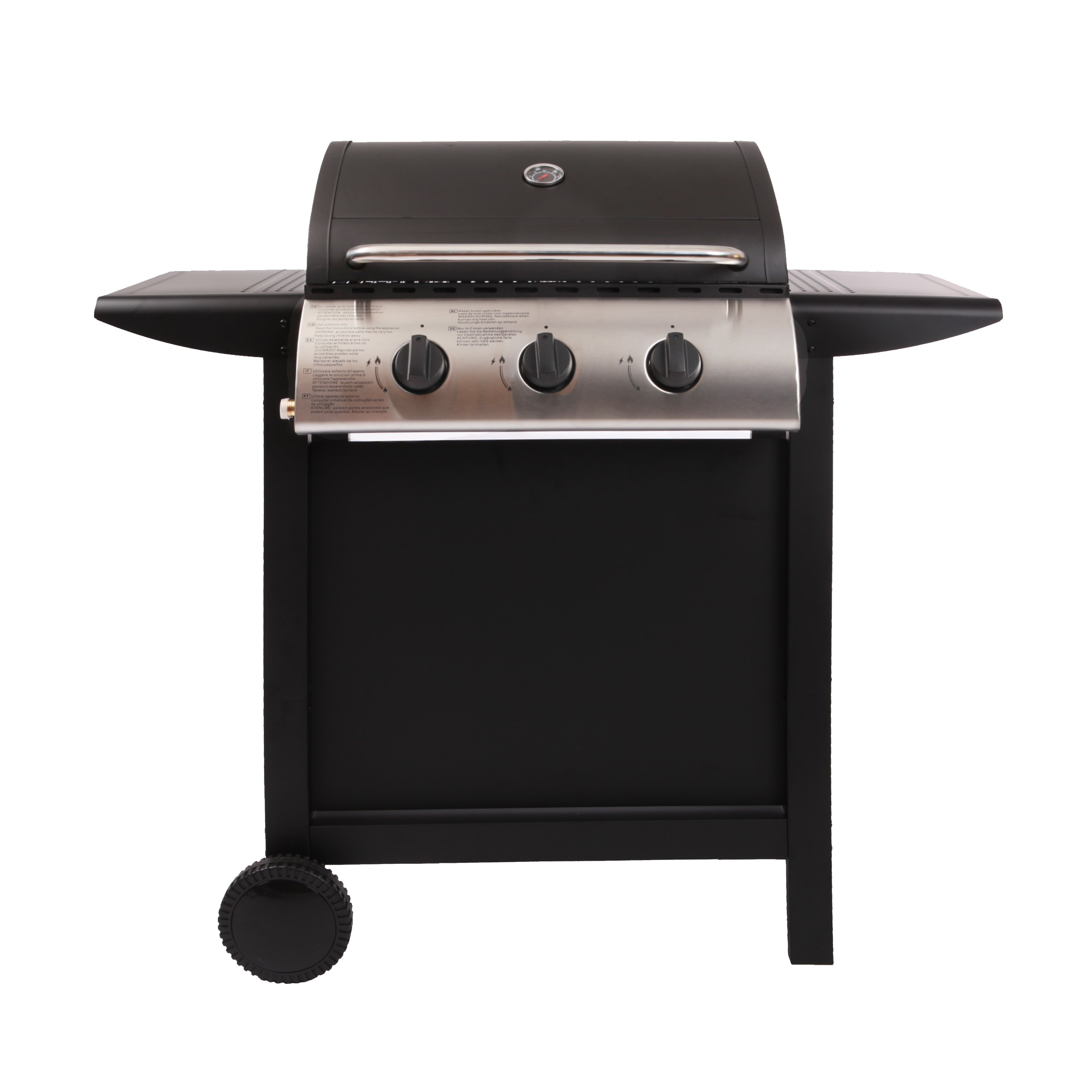 Barbecue à Gaz LOFOTEN 2 - 4 Brûleurs, 12 KW, Capot Avec Thermomètre - Idéal Pour Jardin Et Terrasse - 10