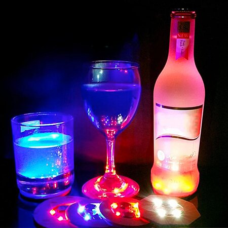LHCER Lumière LED, dessous de verre brillant pour la fête ou le