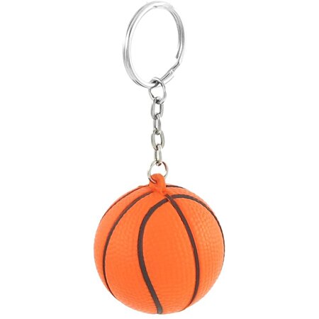 12 pièces PU ballon de sport porte-clés Mini basket-ball porte