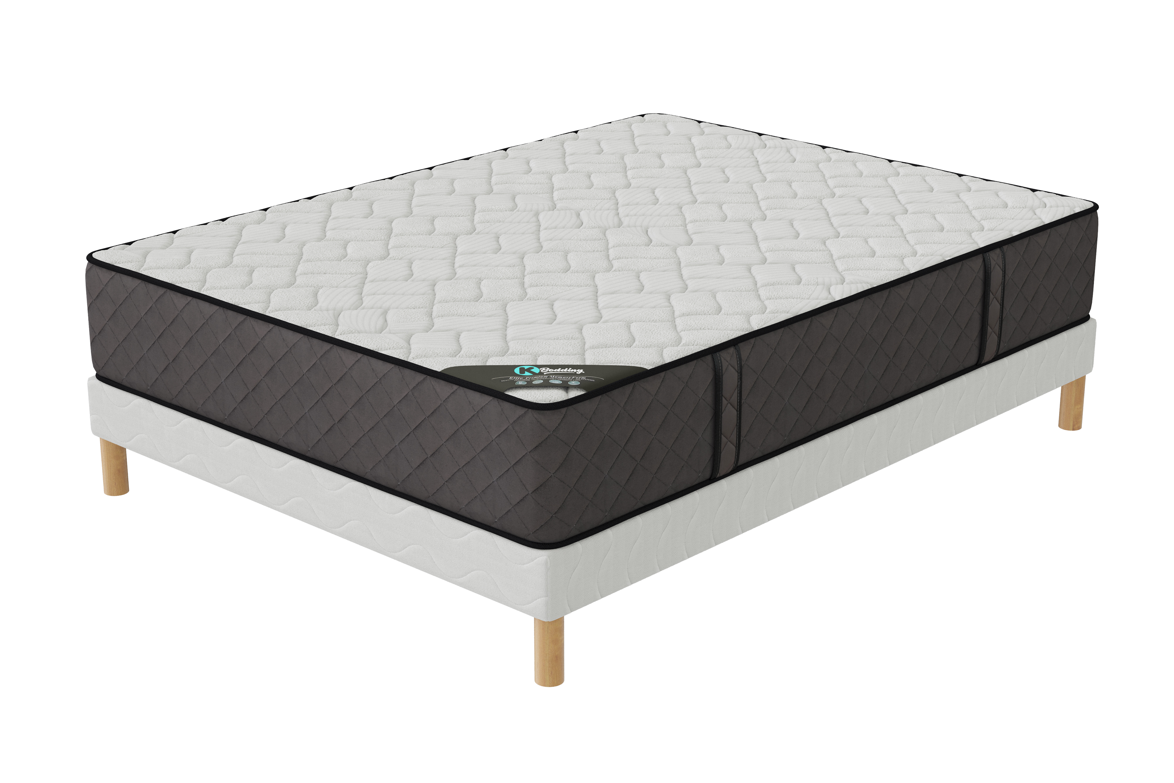 Elite Ensemble matelas mousse Hôtel Confort + sommier 160x200 hauteur 30cm