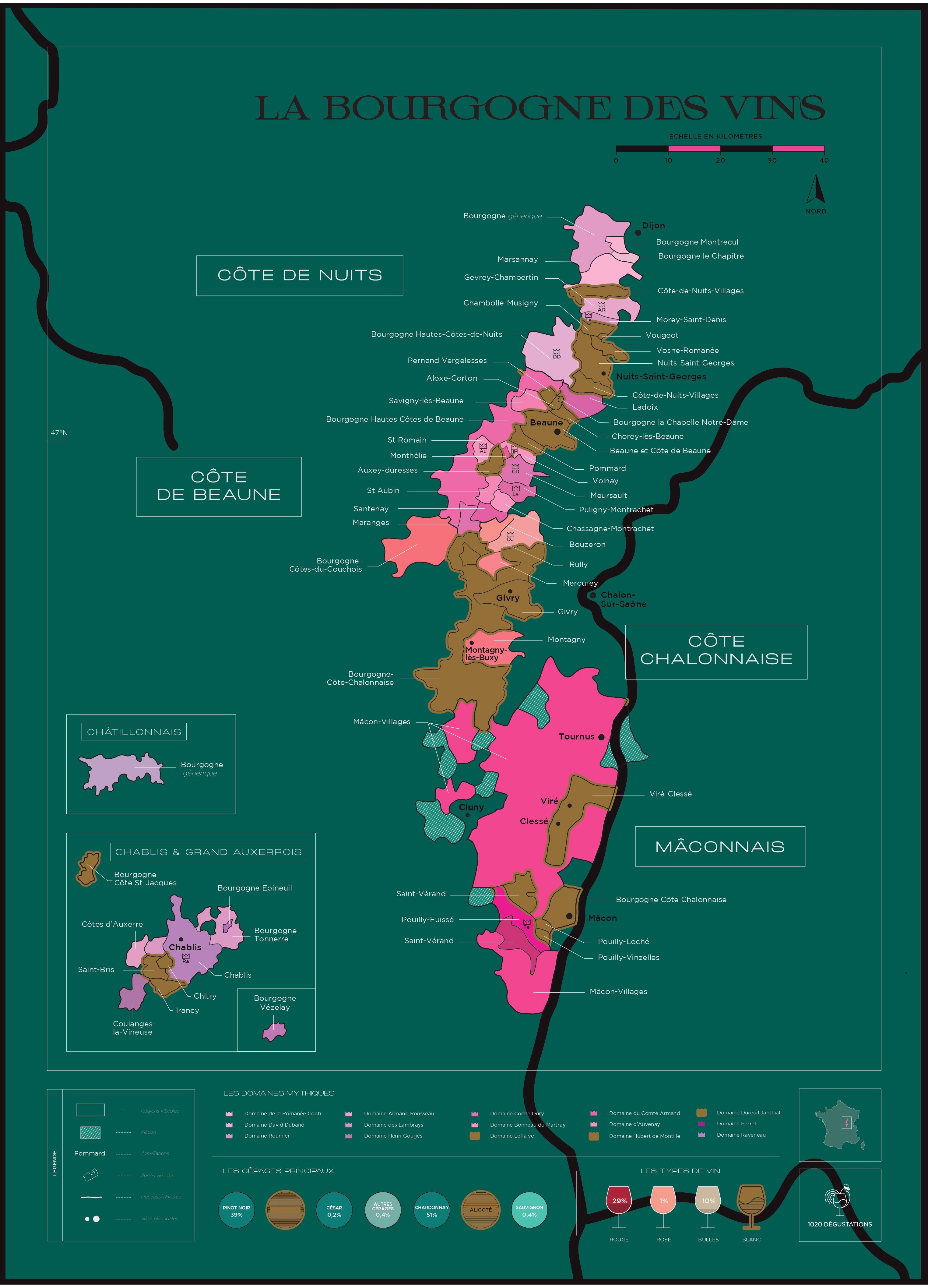 Carte du vin à gratter – LOIRE – – 1020 Dégustations