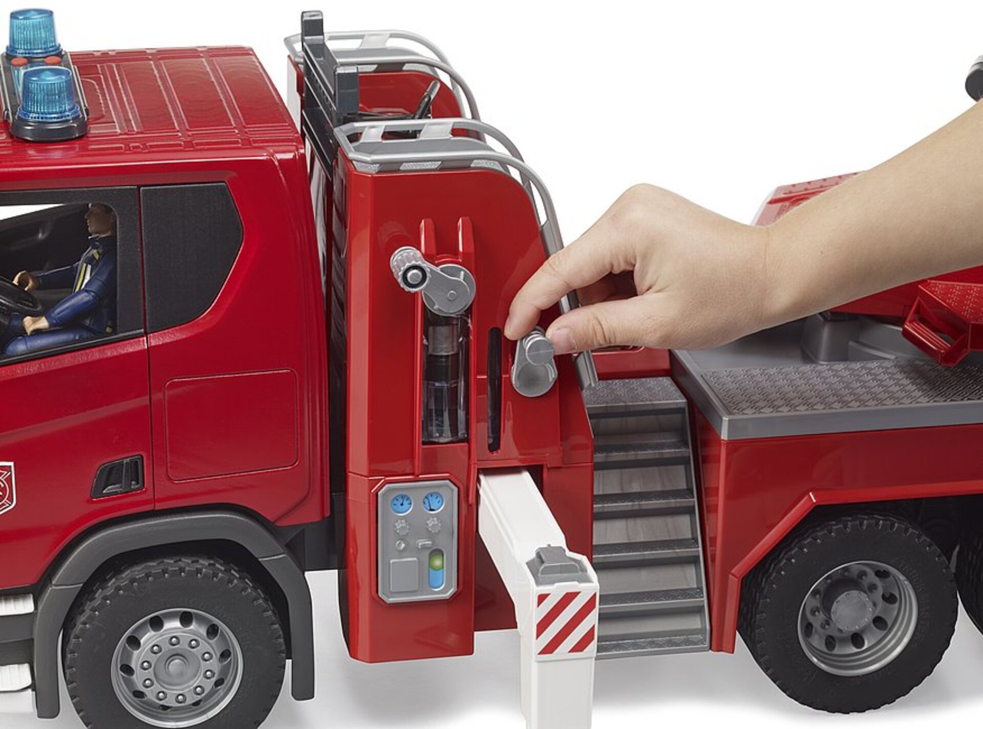 CAMION POMPIER SCANIA R-Serie Bruder, Avec Echelle Et Pompe A Eau EUR