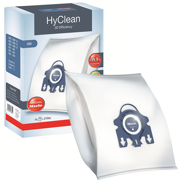 Lot de 4 sacs + 2 filtres pour aspirateur miele hyclean 3d efficiency -  3d-gn - miele au meilleur prix