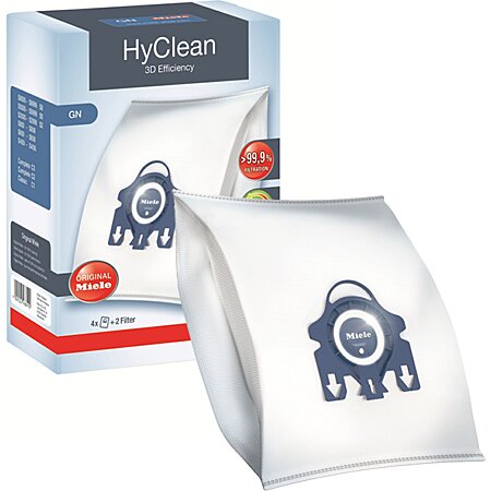 Lot de 4 sacs + 2 filtres pour aspirateur miele hyclean 3d efficiency - 3d-gn  - miele au meilleur prix