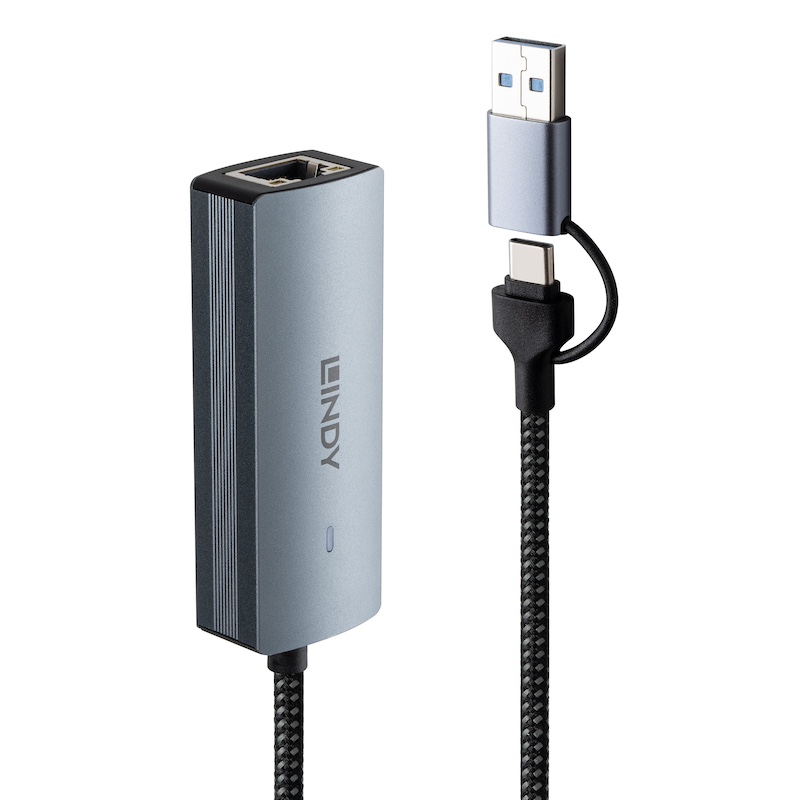 Adaptateur USB Vers Ethernet 5G - Lindy, Pour PC Et Mac, Plug & Play, Jusqu'à 5 Gbps