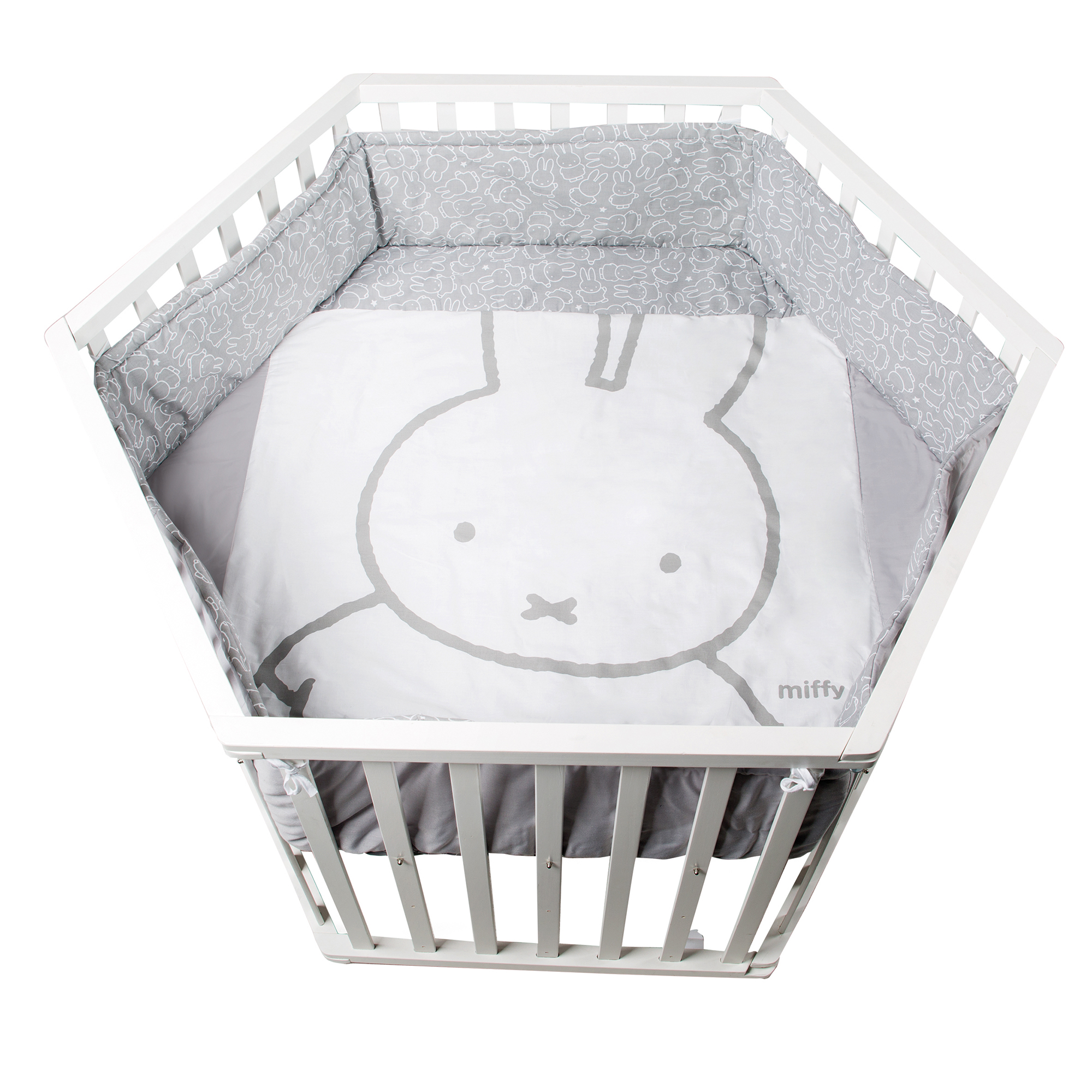 ROBA Trotteur Bébé Miffy® en Bois - avec Frein et Blocs de