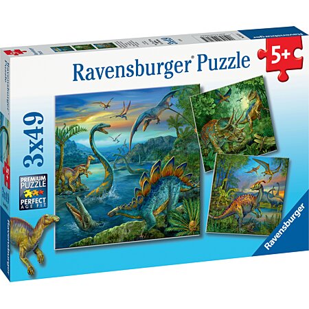 Puzzle 150 pièces : Mappemonde des Dinosaures - N/A - Kiabi - 11.86€