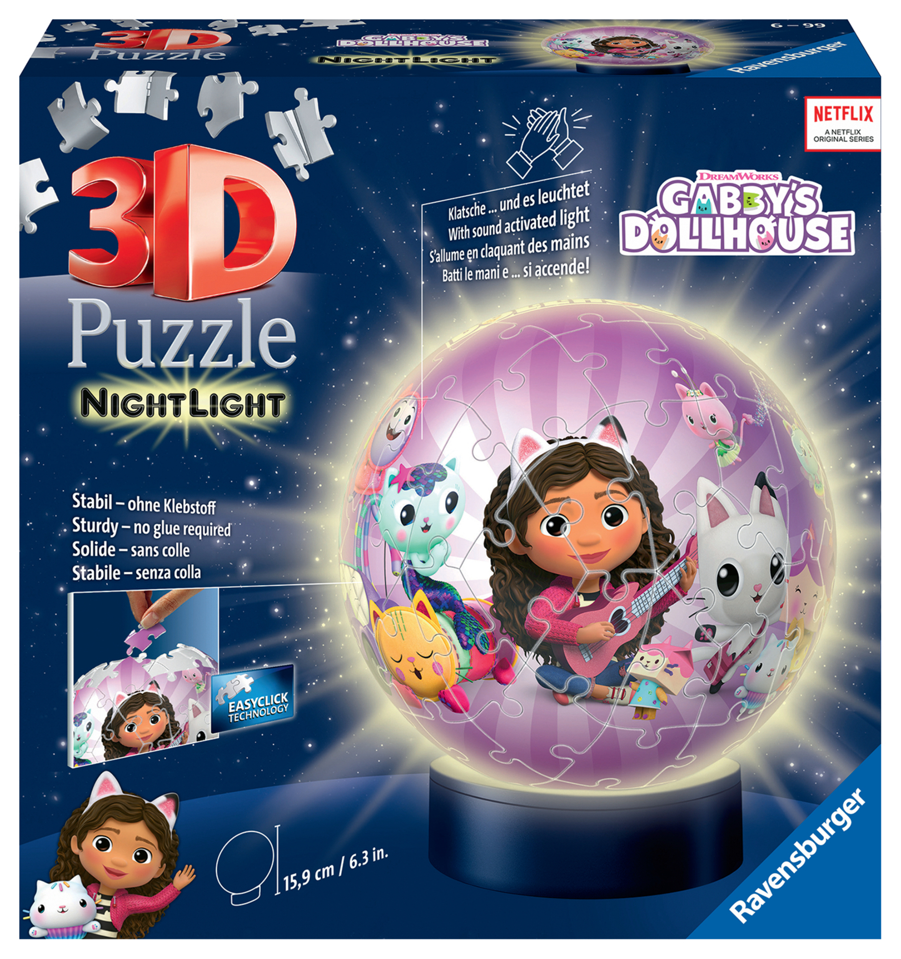 Puzzle 3D Ball 72 p illuminé - Gabby's Dollhouse au meilleur prix
