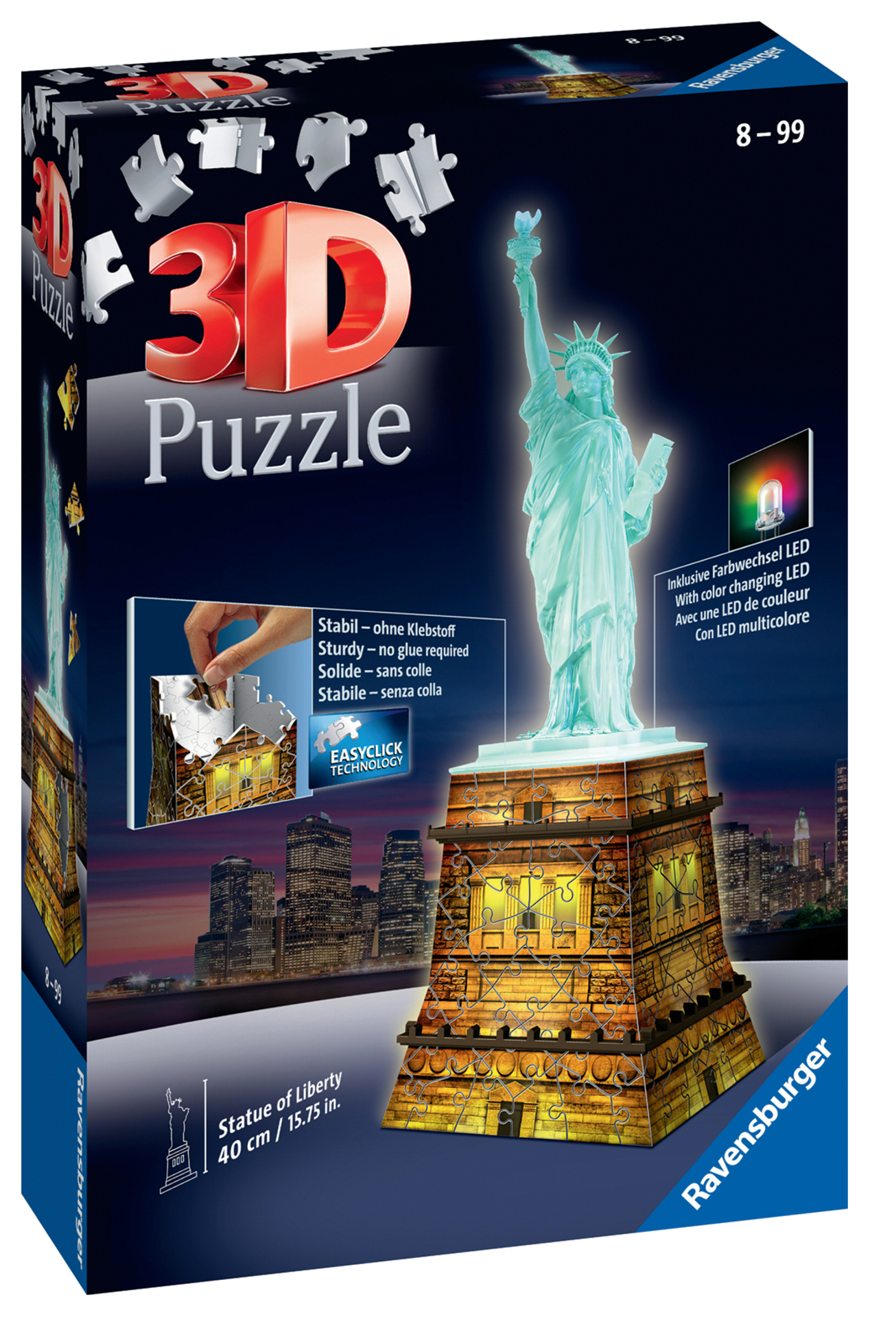 Puzzle 3D Statue De La Liberté Illuminée au meilleur prix