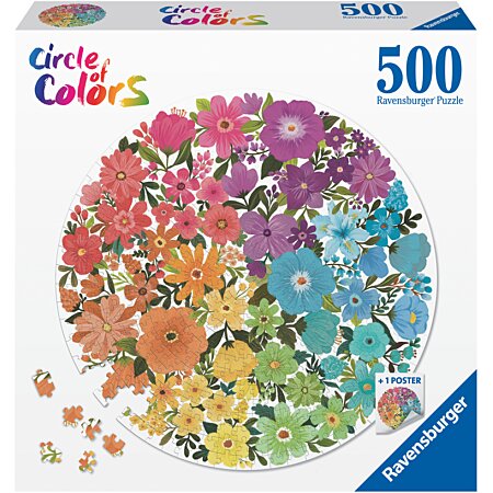 Puzzle rond 500 p - Fleurs (Circle of Colors), Puzzle adulte, Puzzle, Produits