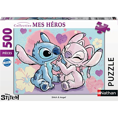 Nathan puzzle 500 p - Stitch & Angel / Disney