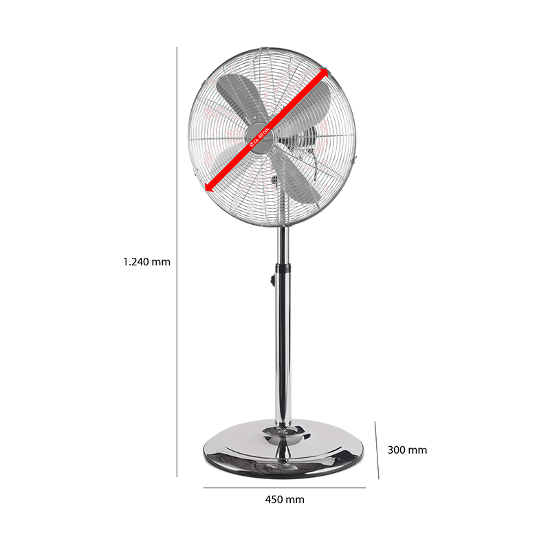 Pale Ventilateur 40.6 Cm 5 Pales - Remplacement Ventilateur Pied/Bureau | Flux D'Air Puissant, Réduction Bruit