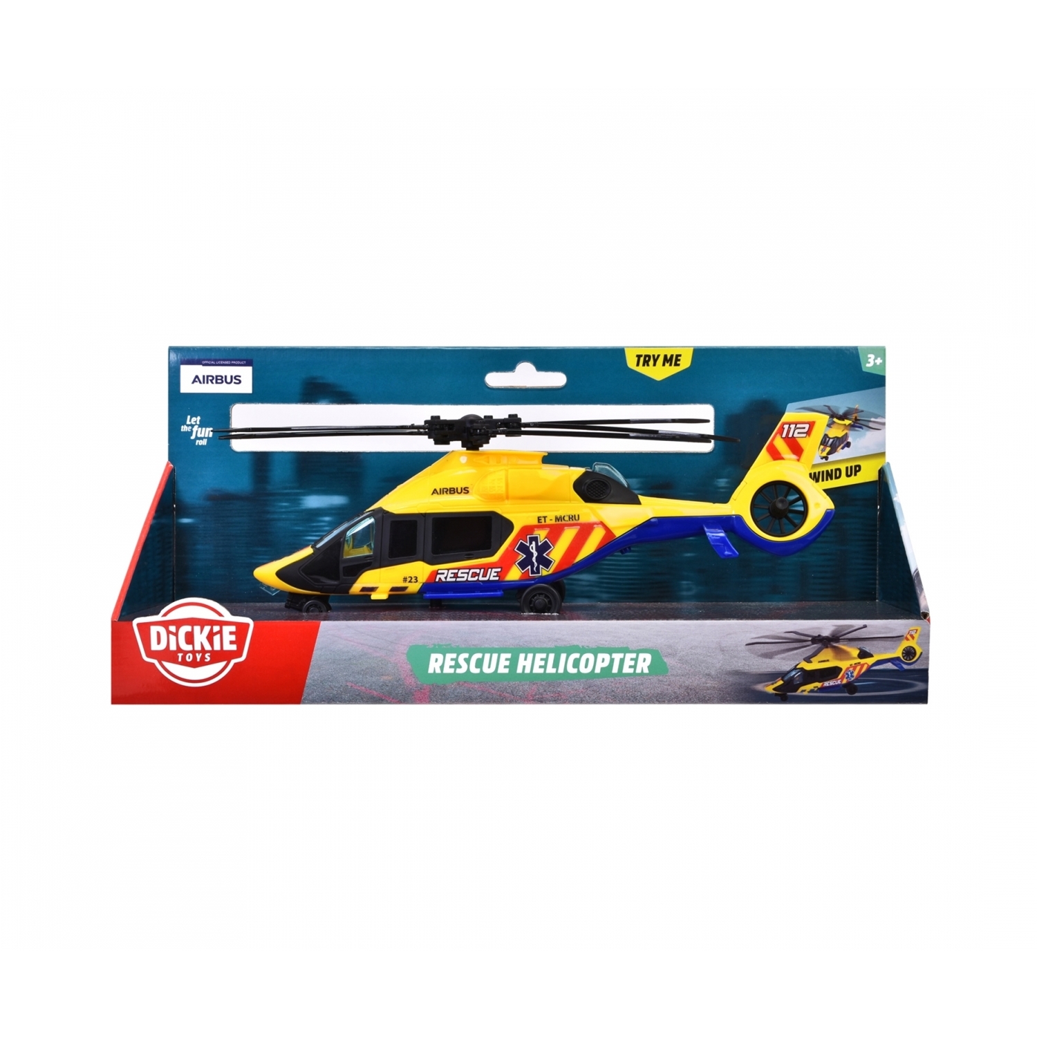 Playmobil hélico hélicoptère de secours jaune