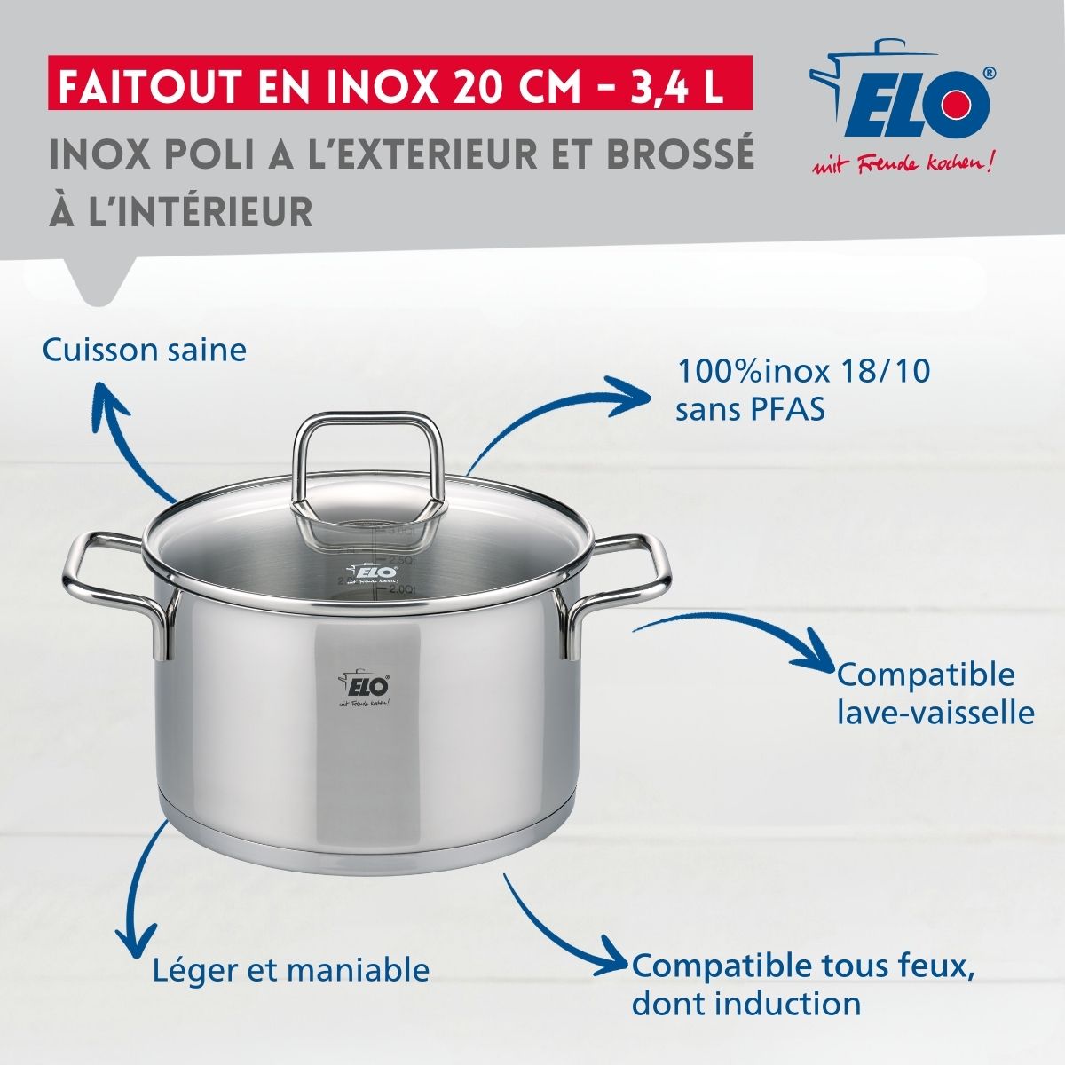 Le Creuset 3-ply faitout, 20 cm, 4L | Achetez à prix avantageux chez