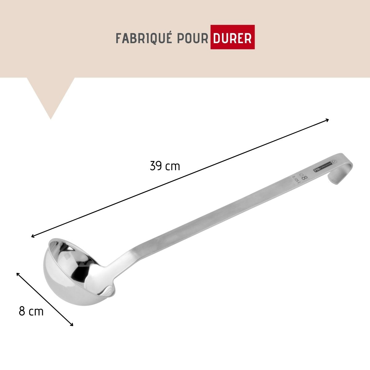Louche De Cuisine Professionnelle En Inox 39 Cm - Marque Fackelmann - Neuf Sous Emballage