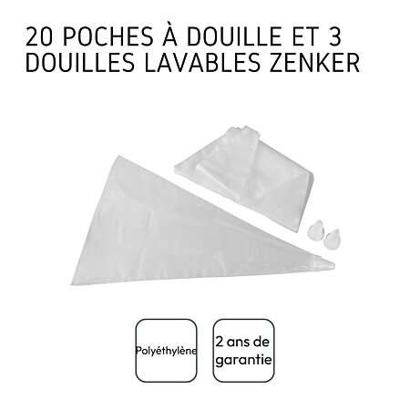 Poche À Douille Réutilisable Et 4 Embouts Plastique Zenker Smart Pastry à  Prix Carrefour