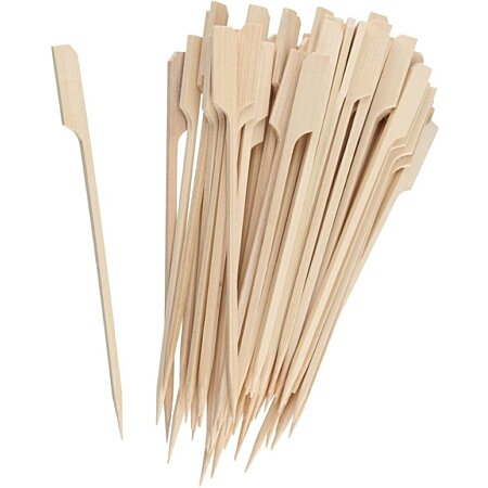100 pique a brochette en bois bambou barbecue pas cher 