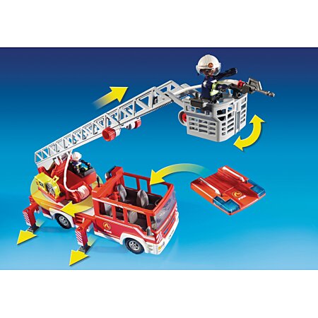 PLAYMOBIL 9463 Camion de pompiers avec échelle pivotante- City Action - Les  pompiers - intervention secours au meilleur prix