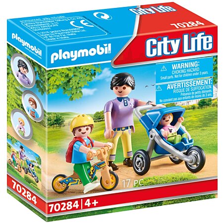 PLAYMOBIL 70284 Maman avec enfants- City Life - Le centre de
