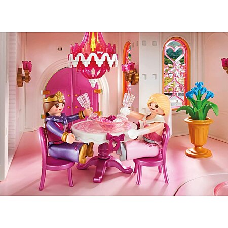 Playmobil 70455 Salle à Manger Royale - Princess - avec Deux Personnages,  des Meubles, des Couverts, Un Buffet et des Accessoires - Histoire 