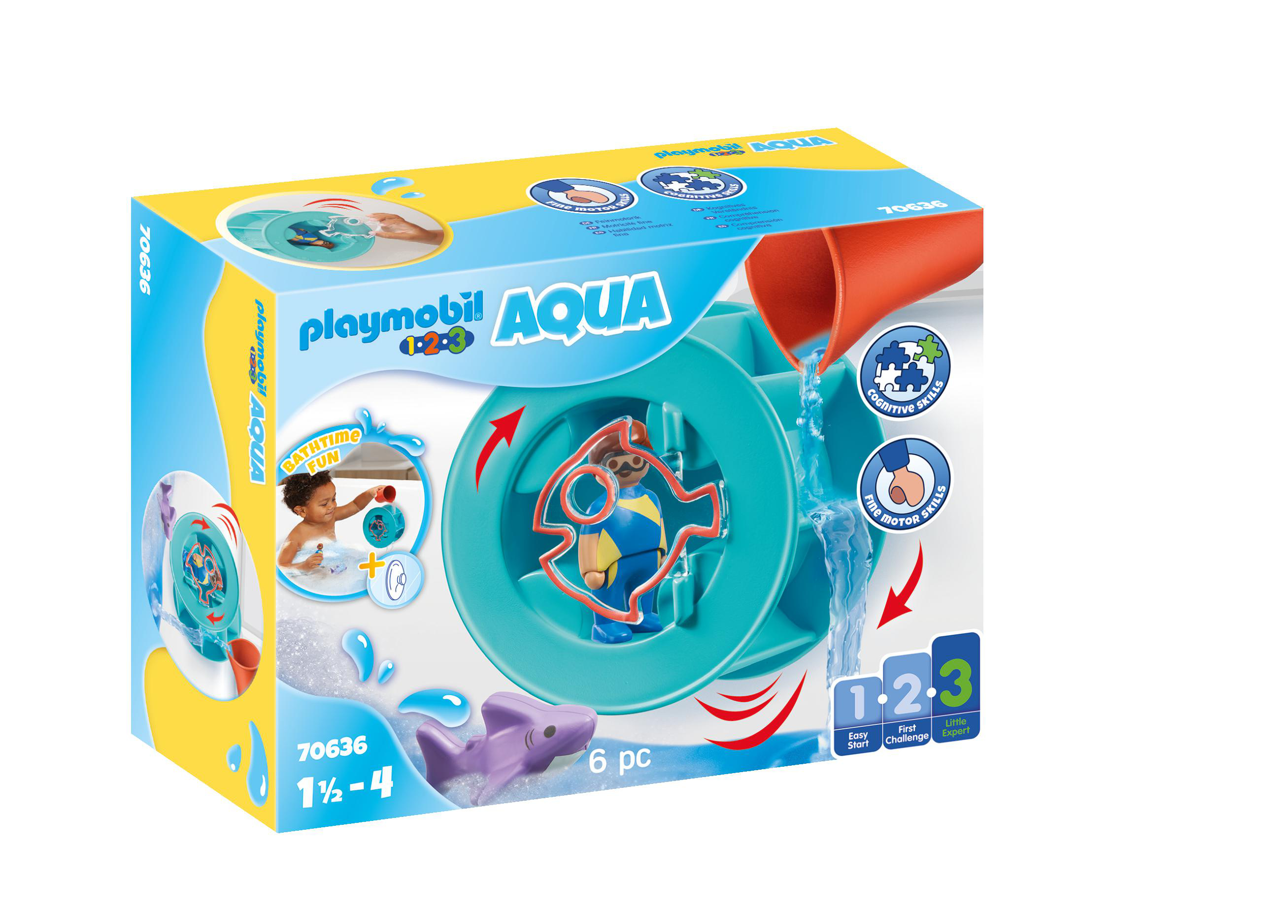 Playmobil® 123 AQUA Bac de salle de bain avec toboggan aquatique 70635