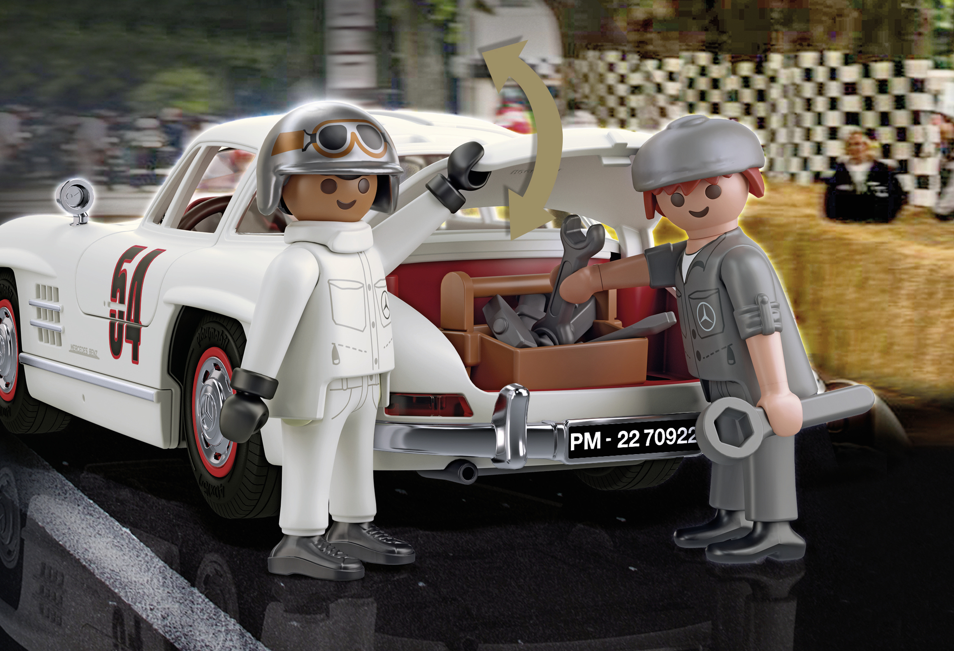 Playmobil CLASSIC CARS MERCEDES-BENZ 300 SL - 70922 - Voiture miniature - white/blanc