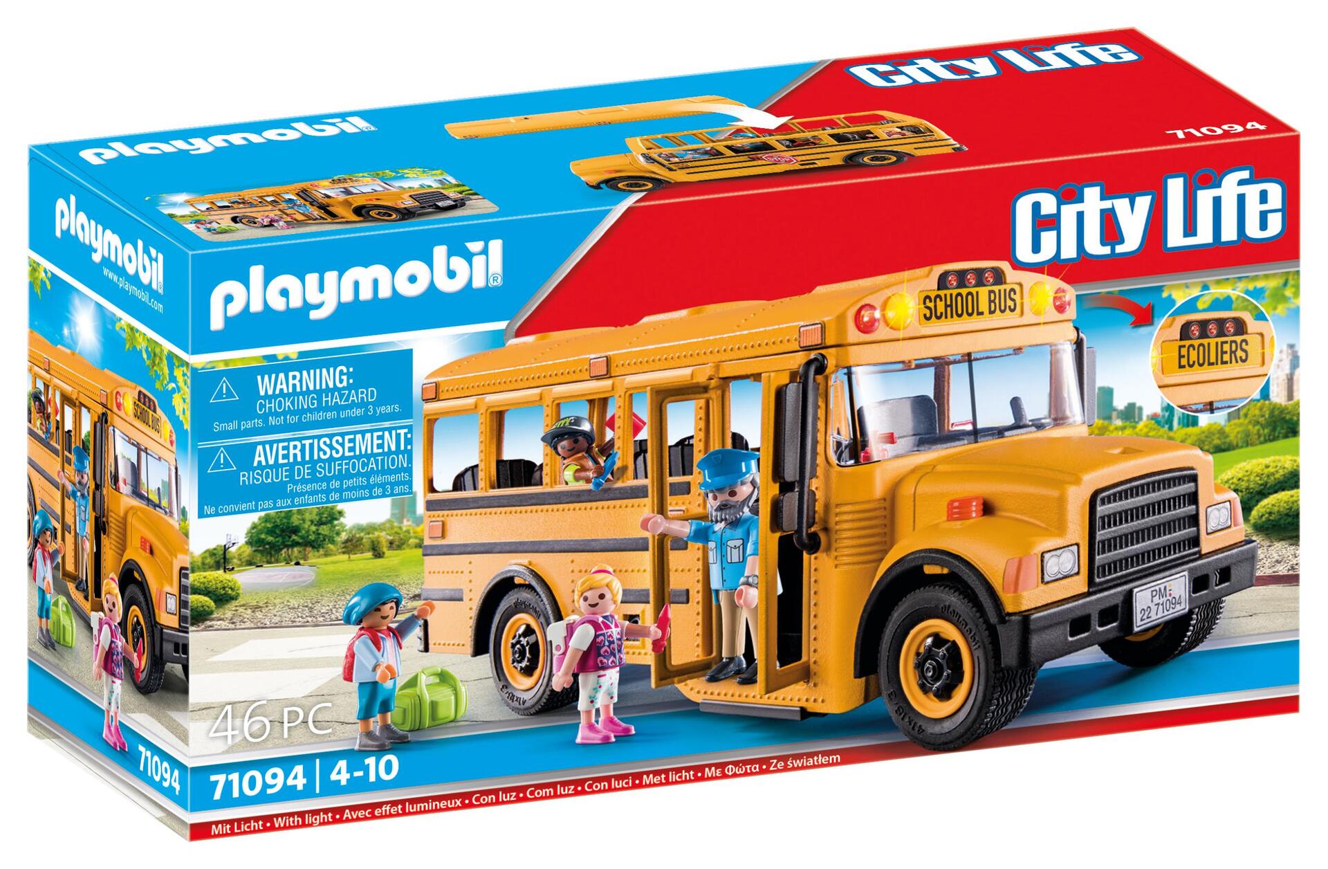 PLAYMOBIL 71094 Bus scolaire- City Life - L'école - véhicule