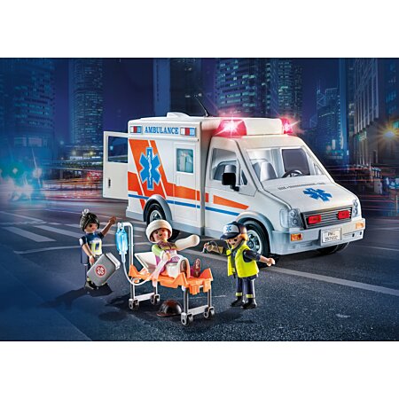 PLAYMOBIL 71232 Ambulance avec enfant blessé au meilleur prix