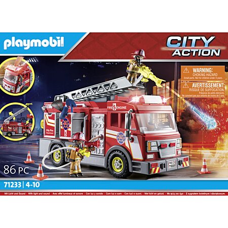 PLAYMOBIL 71233 Camion de pompiers avec grande échelle au meilleur