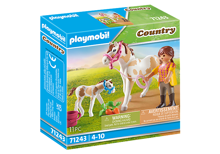 Playmobil 71243 jument et poulain- country - le club d'équitation