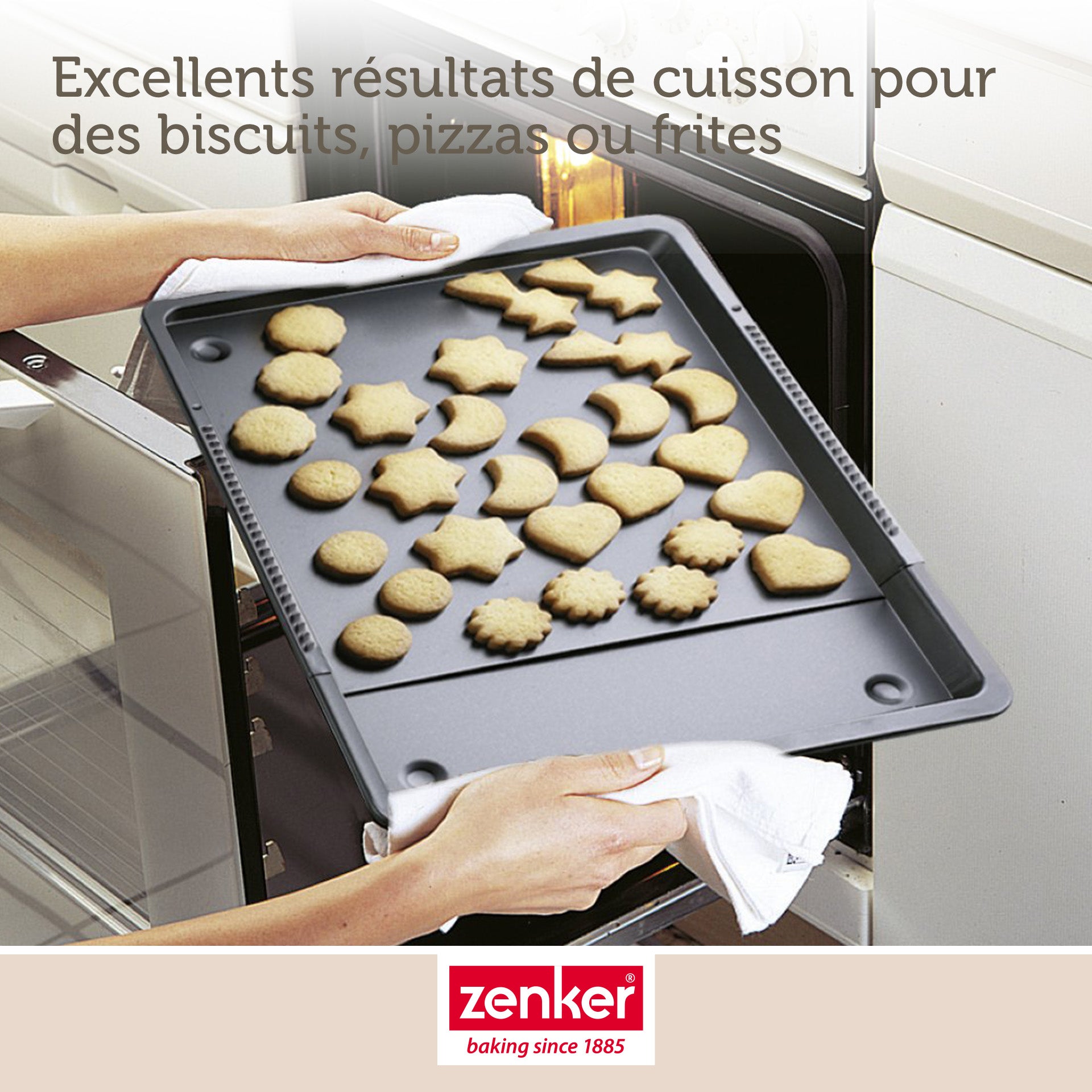 Plaque de cuisson four extensible et perforée de 37 à 52 cm Zenker
