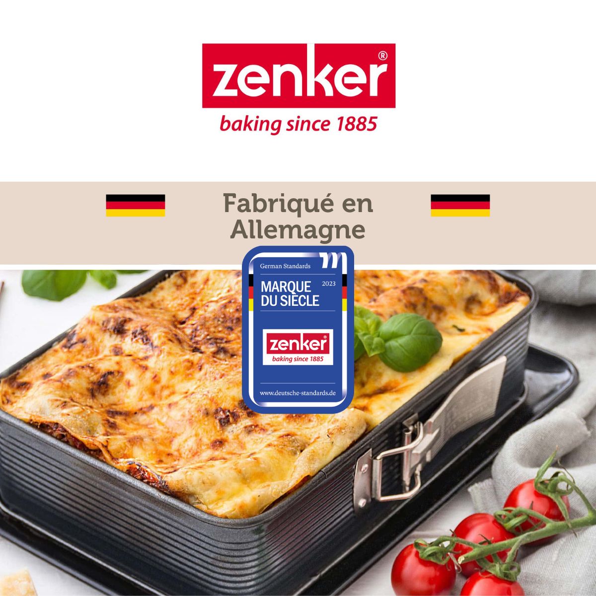 Plat Lasagnes En Grès KitchenCraft - 30x21 Cm Blanc Allant Four, Micro-ondes Et Congélo