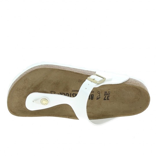BIRKENSTOCK Gizeh Vernis Blanc