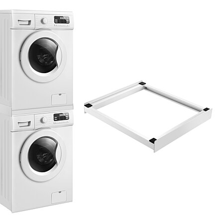 Kit de Superposition pour Lave-Linge Sèche-Linge Standard 60 cm Blanc  [en.casa] au meilleur prix