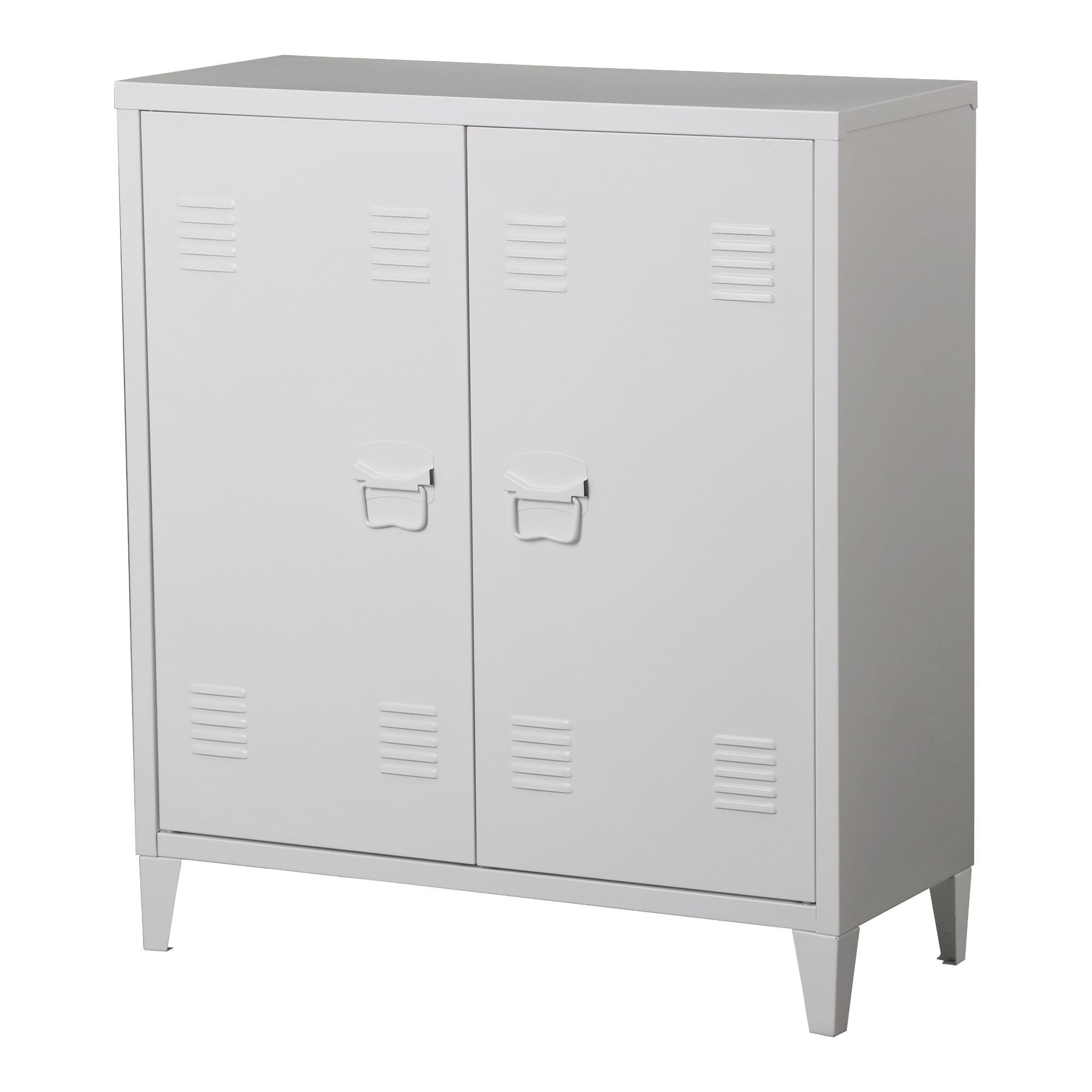 Casier de bureau armoire meuble de rangement pour bureau atelier chambre  acier de bureau métallique à 2 portes 90 x 80 x