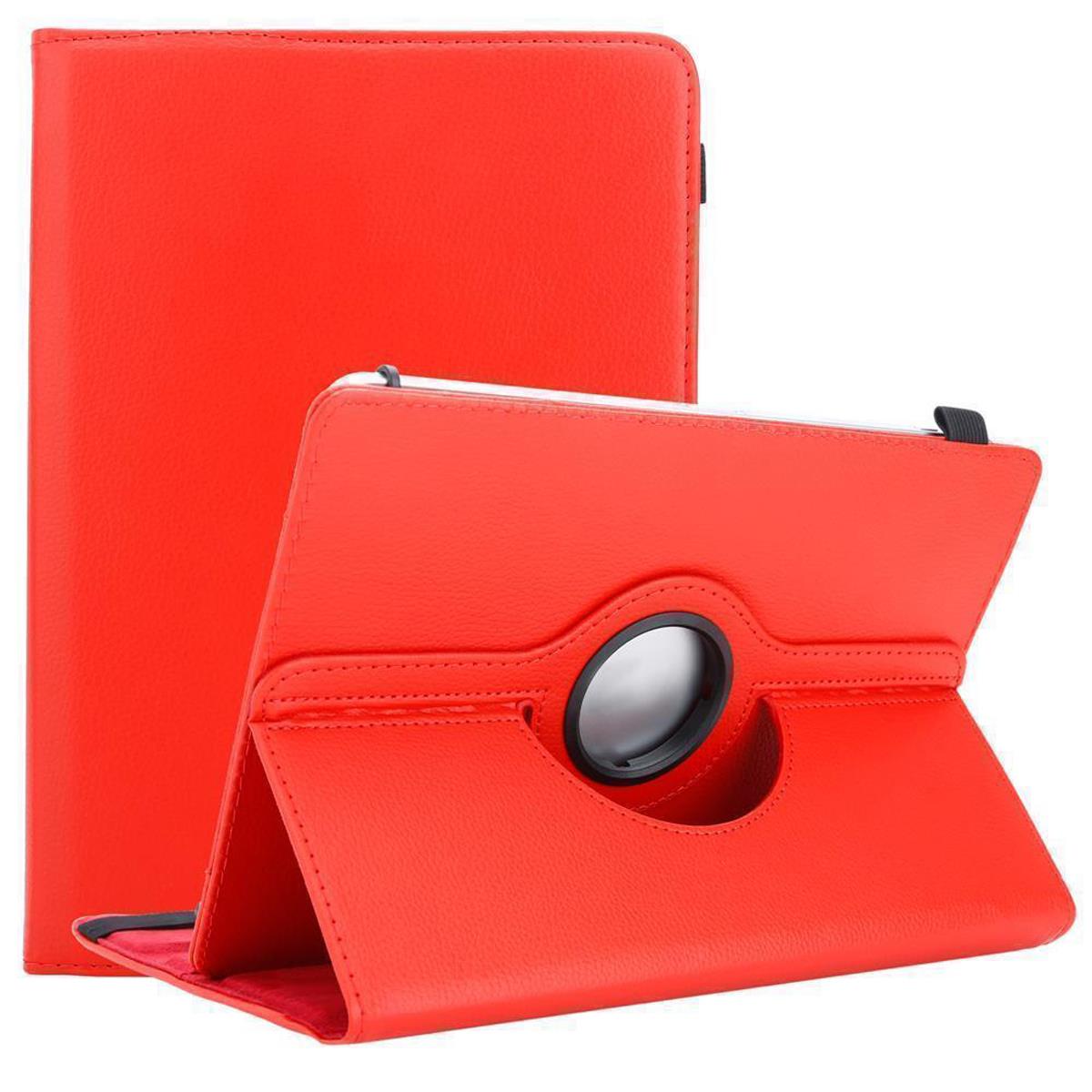 Housse Tablette XEPTIO Etui housse protection pour Xiaomi Redmi Pad 2 Pro 12,1 pouces rotative 360 degrés rouge Pochette coque