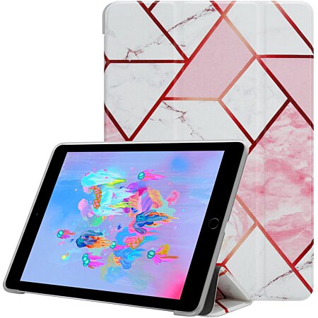 Coque tablette pour Apple iPad MINI / MINI 2 / MINI 3 / MINI 4 / MINI 5  Etui Design Marbre Blanc Rose Housse Case Cover Protection au meilleur prix