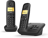 Téléphone fixe sans fil trio avec répondeur GIGASET AS405A TRIO REP BLANC -  Conforama