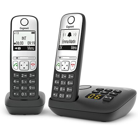 Téléphone Fixe Sans Fl Gigaset A660A Duo Noir Avec Répondeur au meilleur  prix