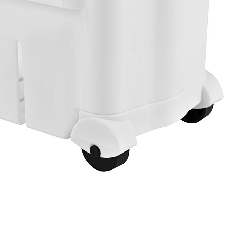 [en.casa] Meuble de Rangement à roulettes Chariot Roulant Tour de Rangement  85 x 18 x 46,5 cm Polypropyléne (PP) Blanc
