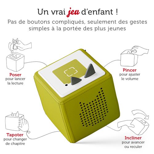 Tonies – Coffret Toniebox Verte Avec 1 Figurine Créatif – Boîte à Histoires Et Musique Pour Enfant De 3 à 7 Ans – Conteuse Nomade Et Robuste