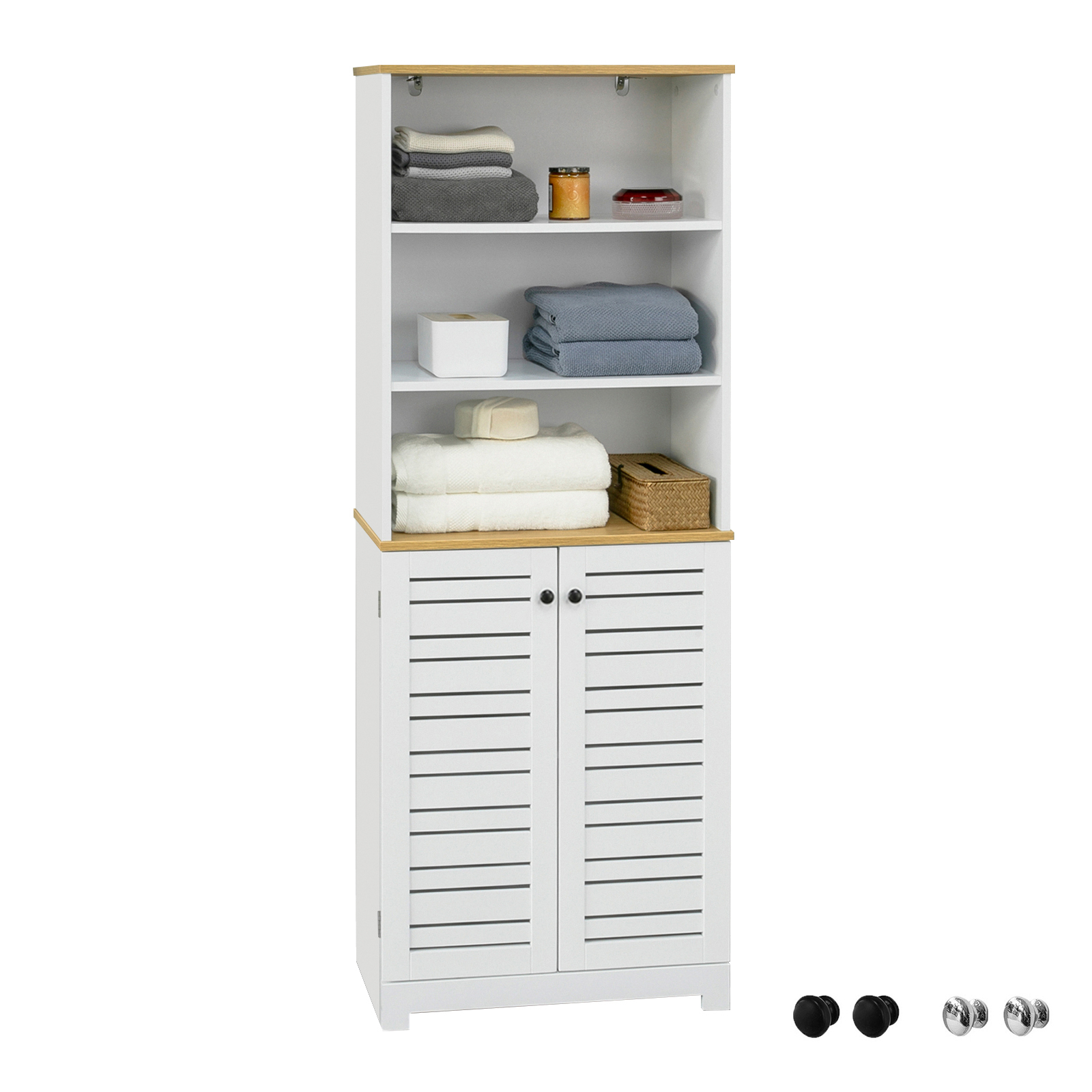 Sobuy bzr41-w meuble bas placard de rangement armoire pour cuisine
