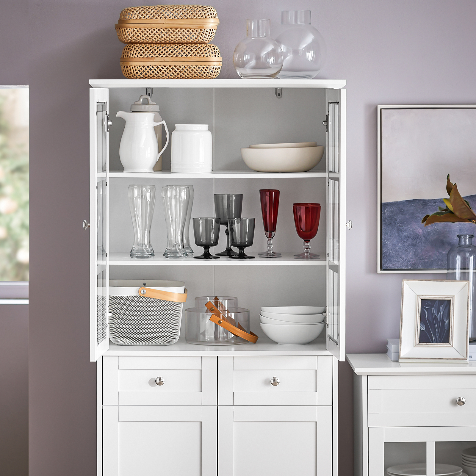 SoBuy Meuble De Cuisine Autoportant Buffet Beige 120 X 90 X 60 Cm – 2 Tiroirs, 2 Compartiments à Vin, Plan De Travail En Bois D'hévéa