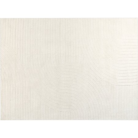 Tapis Beige et Blanc en Coton 300 x 400 cm Poils…