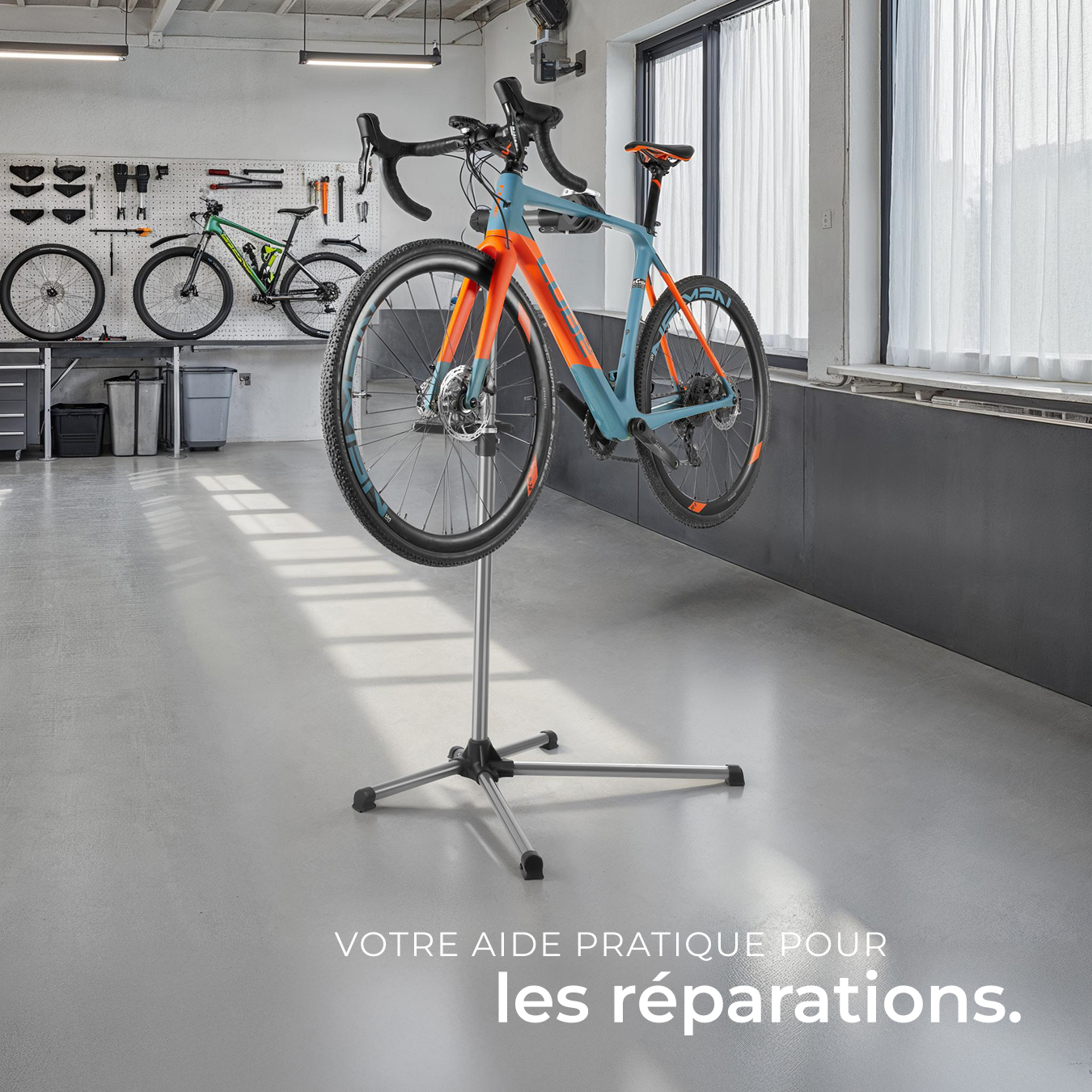 Support Atelier Vélo Sur Banc – Charge Max 40kg (88Lbs) – Pour VTT, électrique – Neuf