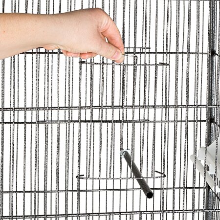 Moyenne Cage à Oiseaux de Jardin Intérieur Extérieur Carrée en Fer