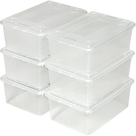 Tectake 12 boîtes de rangement plastique au meilleur prix